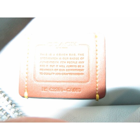 Coach 2022 Blue to Cream Ombré Dégradé Napa Leather Pillow Tabby Crossbody Handb - Picture 10 of 14